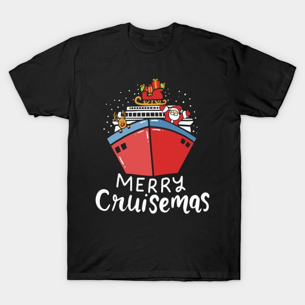 Merry Cruisemas Christmas Cruise Ship Cruising Gift T-Shirt by Hasibit